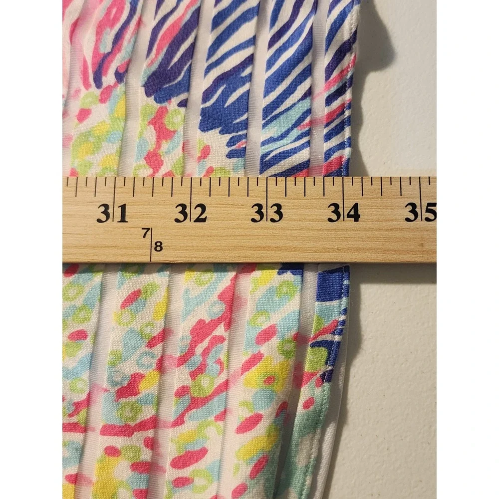 Lilly Pulitzer Womens Multi Color Tropical Burnout Stripe Racerback Swing Dress - Picture 5 of 6